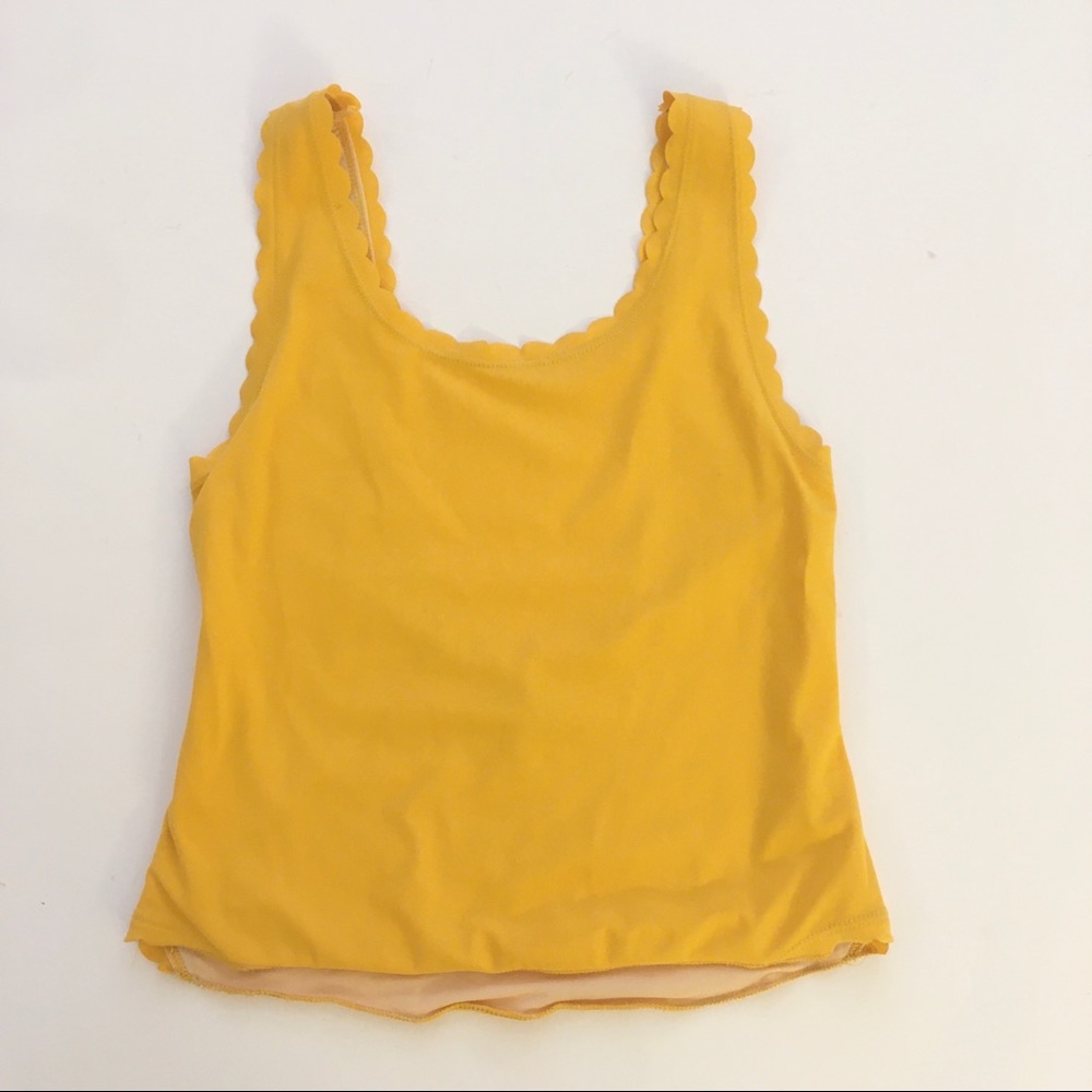 ⭐️ 3.1 Phillip Lim Yellow Scalloped Tankini Swim Top